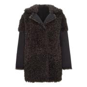 Cesare Gaspari Faux Fur &amp; Shearling Jackets Brown, Dam