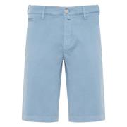 Jacob Cohën Bomull/Lyocell Shorts med Fickor Blue, Herr