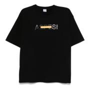 Aspesi Logo Print Jersey T-Shirt Black, Herr