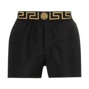 Versace Badshorts med Greca-kant Black, Herr