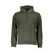 Napapijri Grön Fleece Hoodie Stilfull Avslappnad Lyx Green, Herr