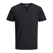 Jack & Jones Herr Svart V-Hals T-shirt Black, Herr