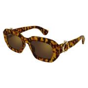 Cartier Stiliga solglasögon i Havana Tort Brown, Unisex