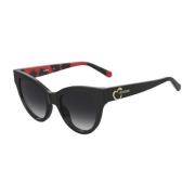 Love Moschino Svarta Acetatsolglasögon med UV-skydd Black, Dam