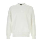 C.P. Company Vit Stretch Bomullssweatshirt White, Herr