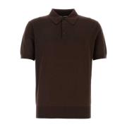 Dolce & Gabbana Choklad Bomull Polo Skjorta Brown, Herr