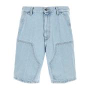 Carhartt Wip Denim Double Knee Short Byxor Blue, Herr