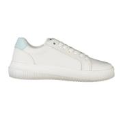 Calvin Klein Vit Polyester Sneaker med Kontrasterande Detaljer White, ...