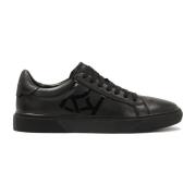 Kazar Svarta sneakers med stort monogram Black, Herr