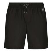 Dolce & Gabbana Logo Tag Badshorts Svart Black, Herr