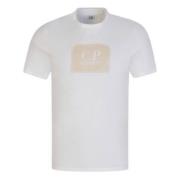 C.P. Company Vit T-shirt med tryckt logotyp White, Herr