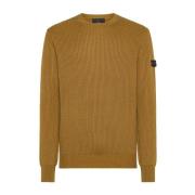 Peuterey Ochre Crew Neck Sweater Yellow, Herr