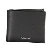 Calvin Klein Elegant Svart Läder Rfid Plånbok Black, Herr