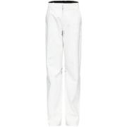 MM6 Maison Margiela Vita Byxor med Dold Framknäppning White, Dam