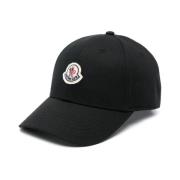 Moncler Sportig Baseballkeps för Män Black, Dam