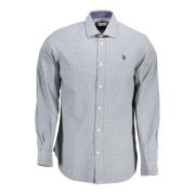 U.S. Polo Assn. Slim Fit Långärmad Skjorta med Broderad Logotyp Blue, ...