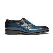 Santoni Herr dubbel spännesko Blue, Herr