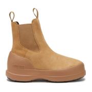 Moon Boot Beige Mocka Chelsea Design Skor Brown, Dam