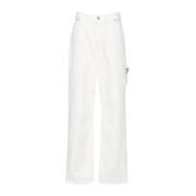 DARKPARK Lös Passform Snickare Denim Jeans White, Dam