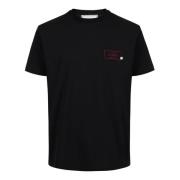 Iceberg Slim-fit svart stretch bomull T-shirt med vallmoprint Black, H...