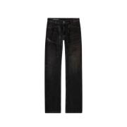 Diesel Skinny-Fit Slitna Svarta Jeans Black, Herr