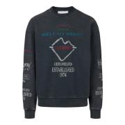 Iceberg Regular fit svart crewneck sweatshirt med New Symbol print Bla...