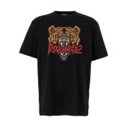 Dsquared2 Bear Print T-shirt Svart Black, Herr