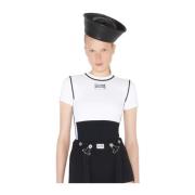 Jean Paul Gaultier Svart och vit logot-shirt Black, Dam