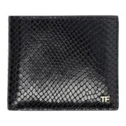 Tom Ford Python Print Bifold Plånbok Black, Herr