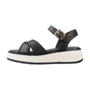 Carmela Platta sandaler för kvinnor Black, Dam