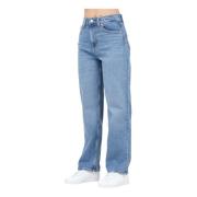 Tommy Jeans Straight Leg Denim Jeans Blue, Dam