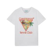 Casablanca Ikonisk Tennis Club T-shirt White, Herr