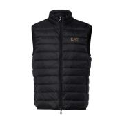 Emporio Armani EA7 Ärmlös Logo Gilet Lättvikts Casual Sportig Black, H...