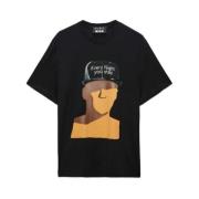 MSGM Bomull T-shirt Black, Herr