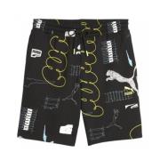 PUMA Bomulls Herr Shorts Bekväm Avslappnad Stil Black, Herr