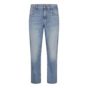 7 For All Mankind Herr Tapered Leg Denim Jeans Blue, Herr