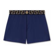 Versace Blått havskläder med gyllene jacquard Blue, Herr