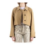 Acne Studios Ockra Bomulls Jacka Brown, Dam