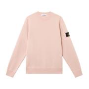 Stone Island Bomull Fleece Crewneck Sweatshirt Pink, Herr