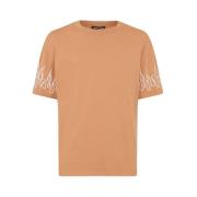 VISION OF SUPER Bomull T-shirt Beige, Herr