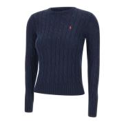 Polo Ralph Lauren Midnight Blue Cable Knit Tröja Blue, Dam