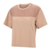 Iceberg Rosa Bomull T-shirt med Dragkedja Detalj Pink, Dam