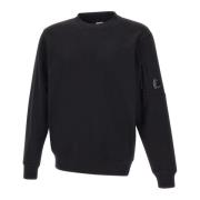 C.P. Company Svart Diagonalt Höjd Bomulls Sweatshirt Black, Herr