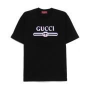 Gucci Svarta T-shirts och Polos Black, Dam