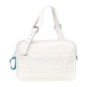 Patrizia Pepe Vit Shopper Väska med Justerbara Handtag White, Dam