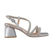 ALMA EN PENA Sandal med bred klack Gray, Dam