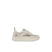 D.A.T.E. Ivory Outdoor Sneaker med Läder och Mocka Insatser White, Dam