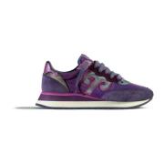 Wushu Ruyi Sneaker i mocka och nylon med PU-detaljer Purple, Dam