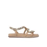 ALMA EN PENA Orm sandal platt Beige, Dam