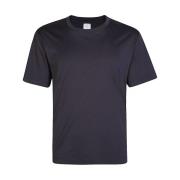 Eleventy Modal Bomull Crewneck T-shirt Black, Herr